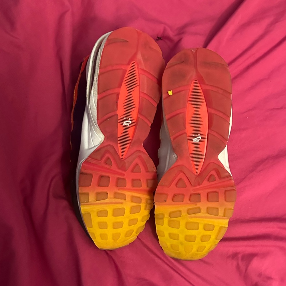 Nike Kids Sneakers Blue White Orange Yellow - Picture 3 of 5